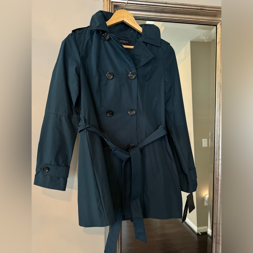 Liverpool Jeans Company rain jacket w/removable hood